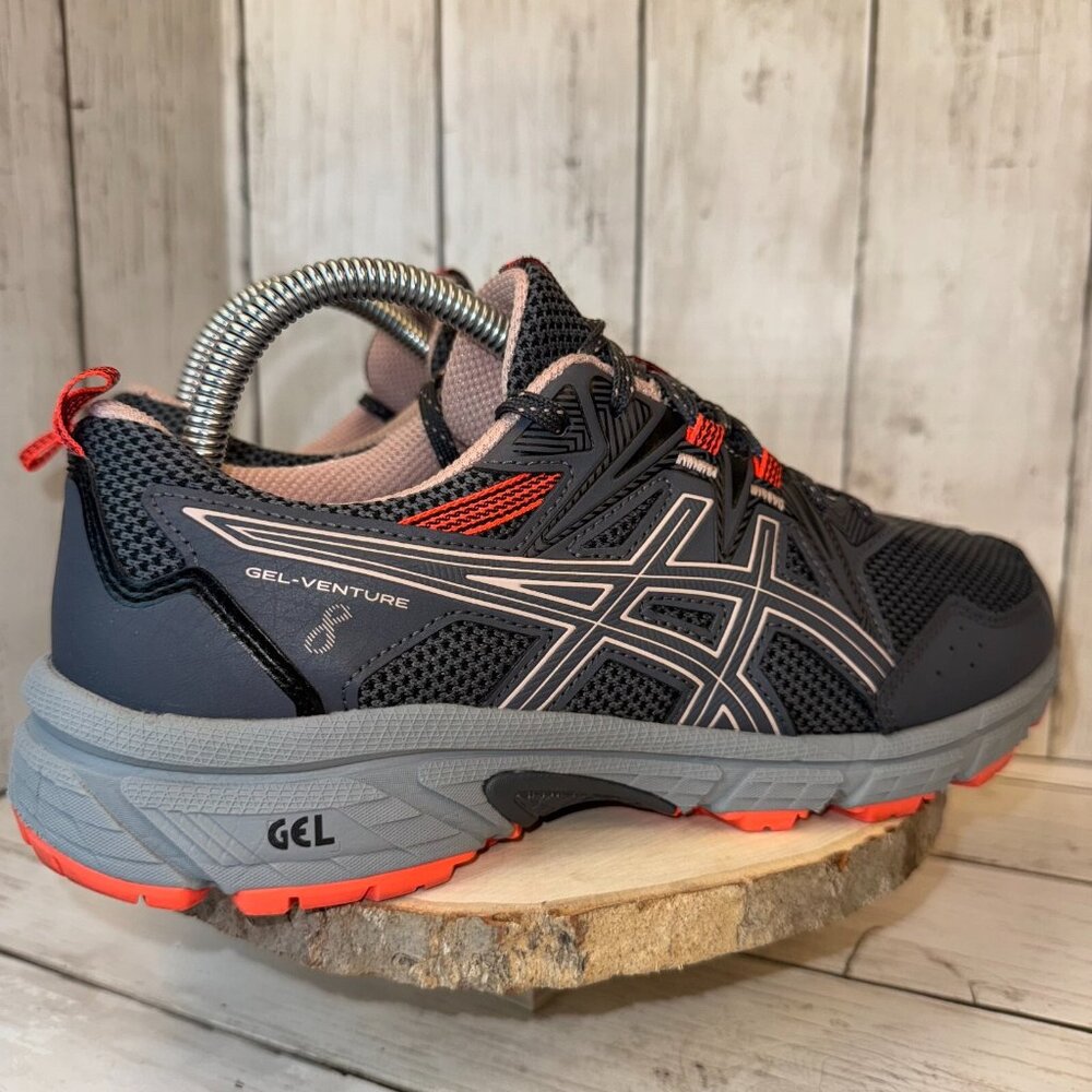 Asics GEL-Venture Athletic Shoes in Navy Gray and Coral